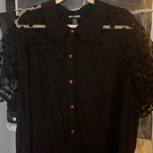 Plus size hot topic collared shirt